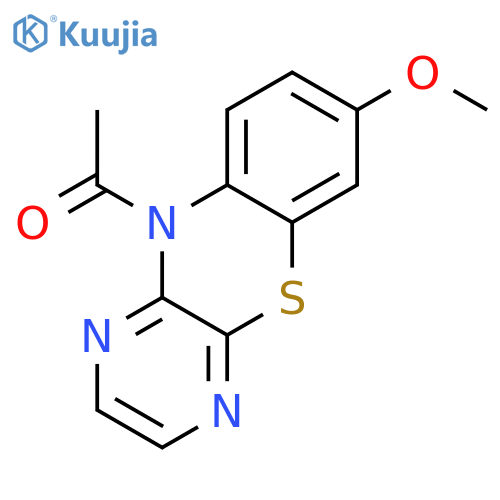 10H-Pyrazino[2,3-b][1,4]benzothiazine, 10-acetyl-7-methoxy- structure