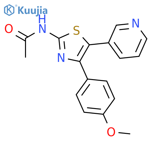 Acetamide, N-[4-(4-methoxyphenyl)-5-(3-pyridinyl)-2-thiazolyl]- structure