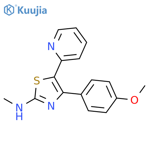 2-Thiazolamine, 4-(4-methoxyphenyl)-N-methyl-5-(2-pyridinyl)- structure