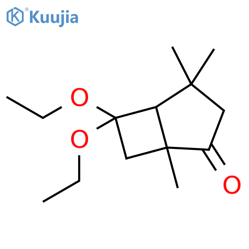 Bicyclo[3.2.0]heptan-2-one, 6,6-diethoxy-1,4,4-trimethyl- structure