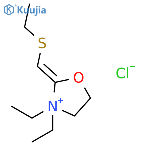 Oxazolidinium, 3,3-diethyl-2-[(ethylthio)methylene]-, chloride structure
