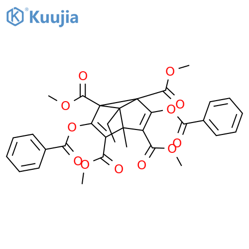 Cyclopropa[cd]pentalene-1,2a,2b,4-tetracarboxylic acid, 2,3-bis(benzoyloxy)-4b-ethyl-4a,4b-dihydro-4a-methyl-, tetramethyl ester (9CI) structure