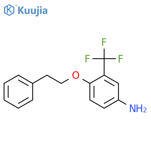 Benzenamine, 4-(2-phenylethoxy)-3-(trifluoromethyl)- structure