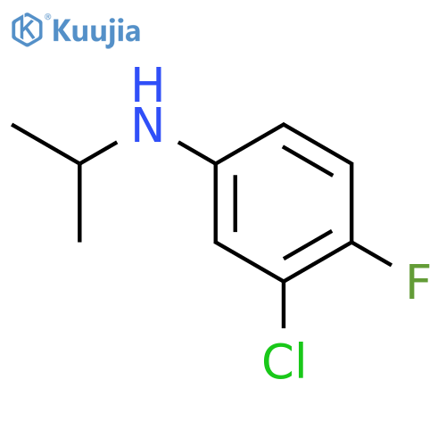 3-chloro-4-fluoro-N-(propan-2-yl)aniline structure