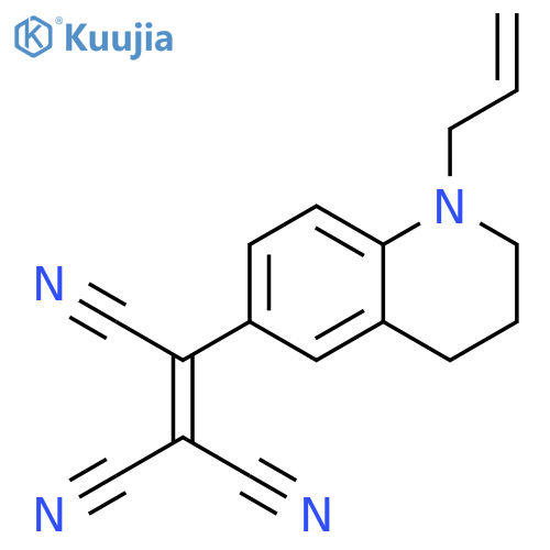 Ethenetricarbonitrile, [1,2,3,4-tetrahydro-1-(2-propenyl)-6-quinolinyl]- structure