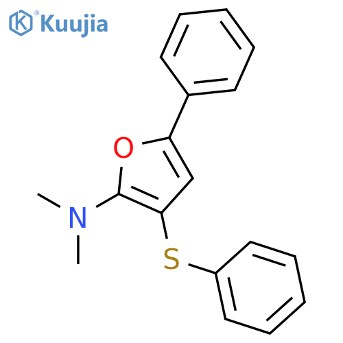 2-Furanamine, N,N-dimethyl-5-phenyl-3-(phenylthio)- structure