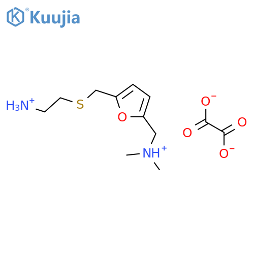 (5-(((2-Ammonioethyl)thio)methyl)furfuryl)dimethylammonium oxalate structure