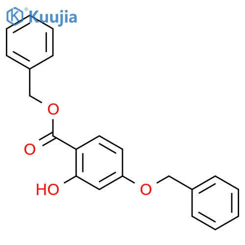 Benzoic acid, 2-hydroxy-4-(phenylmethoxy)-, phenylmethyl ester structure
