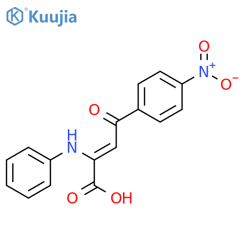 2-Butenoic acid, 4-(4-nitrophenyl)-4-oxo-2-(phenylamino)- structure