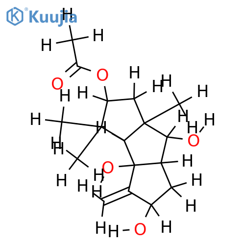 2beta-acetoxy-Delta9(12)-capnellene-5alpha,8beta,10alpha-triol structure