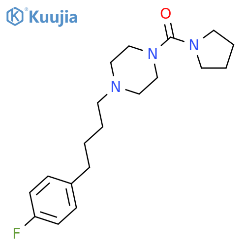 Piperazine, 1-[4-(4-fluorophenyl)butyl]-4-(1-pyrrolidinylcarbonyl)- structure