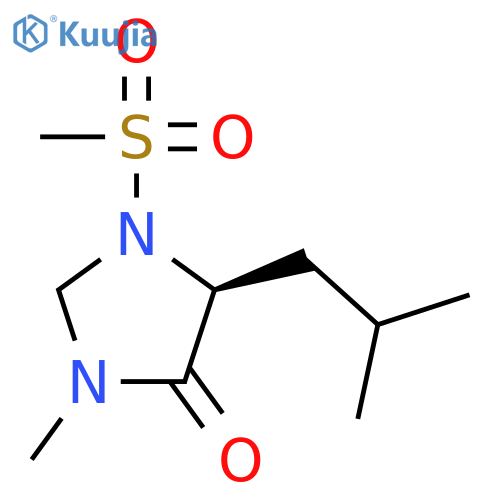 4-Imidazolidinone, 3-methyl-5-(2-methylpropyl)-1-(methylsulfonyl)-, (S)- structure