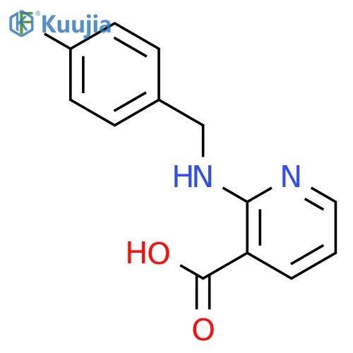 3-Pyridinecarboxylic acid, 2-[[(4-fluorophenyl)methyl]amino]- structure