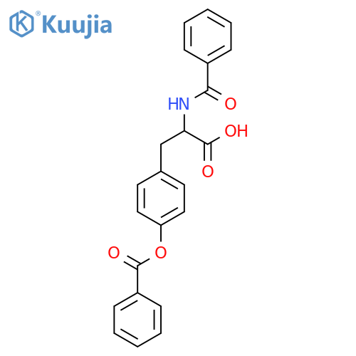 2-Benzamido-3-(4-(benzoyloxy)phenyl)propanoic acid structure