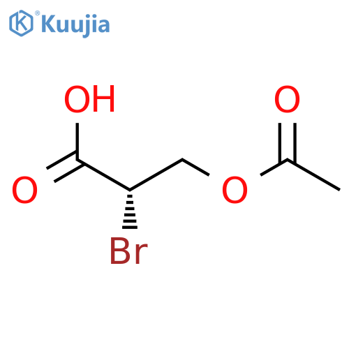 Propanoic acid, 3-(acetyloxy)-2-bromo-, (S)- structure