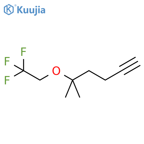 1-Hexyne, 5-methyl-5-(2,2,2-trifluoroethoxy)- structure