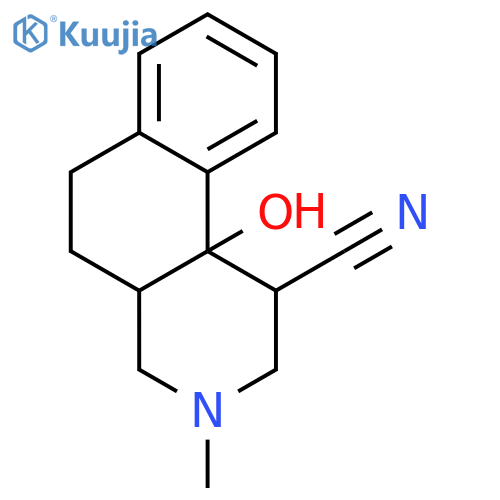 10b-Hydroxy-3-methyl-1,2,3,4,4a,5,6,10b-octahydrobenzofisoquinoline-1-carbonitrile structure