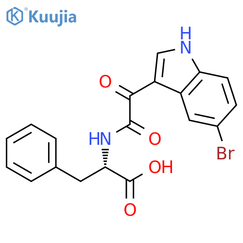 DL-Phenylalanine, N-[(5-bromo-1H-indol-3-yl)oxoacetyl]- structure
