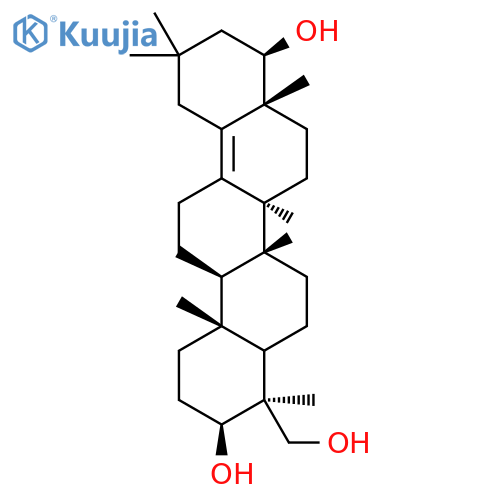 (3beta,5xi,22beta)-olean-13(18)-ene-3,22,24-triol structure