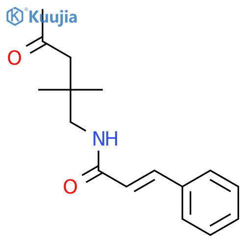 2-Propenamide, N-(2,2-dimethyl-4-oxopentyl)-3-phenyl-, (E)- structure