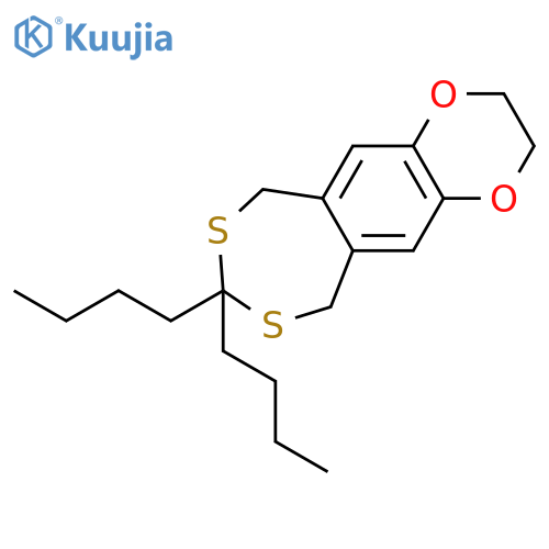 [1,3]Dithiepino[5,6-g]-1,4-benzodioxin, 8,8-dibutyl-2,3,6,10-tetrahydro- structure