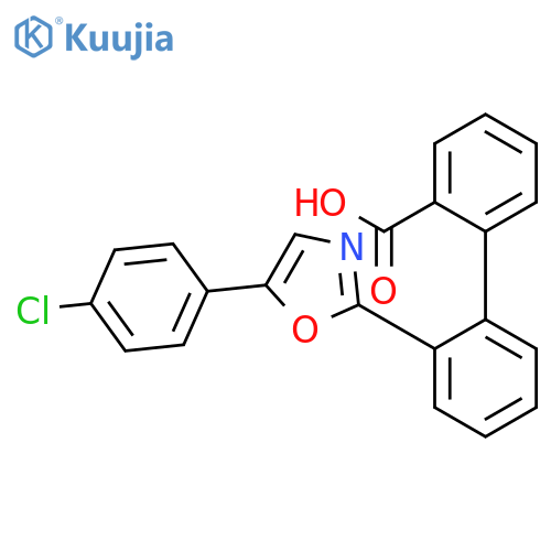 [1,1'-Biphenyl]-2-carboxylic acid, 2'-[5-(4-chlorophenyl)-2-oxazolyl]- structure