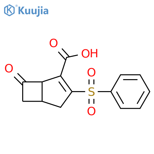 Bicyclo[3.2.0]hept-2-ene-2-carboxylic acid, 7-oxo-3-(phenylsulfonyl)- structure