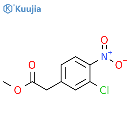 Benzeneacetic acid, 3-chloro-4-nitro-, methyl ester structure