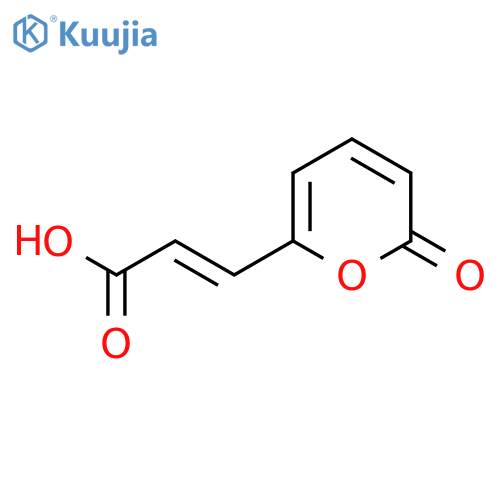 2-Propenoic acid, 3-(2-oxo-2H-pyran-6-yl)-, (E)- structure