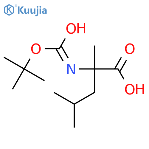 N-Boc-a-methyl-D,L-leucine structure