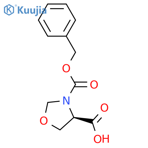 (R)-(+)-3-(Benzyloxycarbonyl)-4-oxazolidinecarboxylic Acid structure