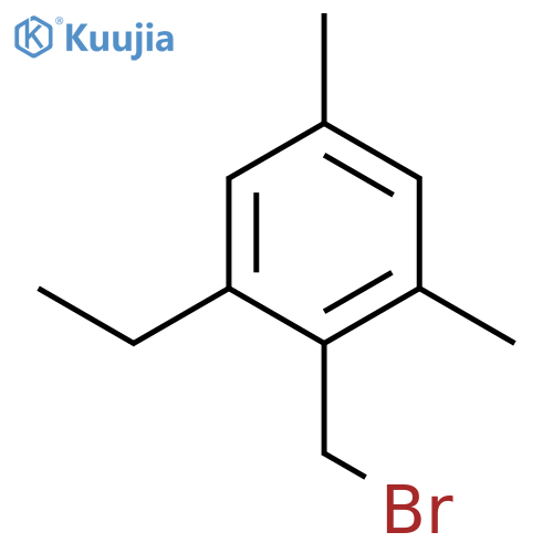 Benzene, 2-(bromomethyl)-1-ethyl-3,5-dimethyl- structure