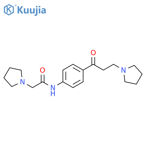1-Pyrrolidineacetamide, N-[4-[1-oxo-3-(1-pyrrolidinyl)propyl]phenyl]- structure
