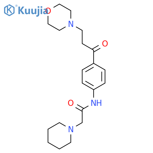 1-Piperidineacetamide, N-[4-[3-(4-morpholinyl)-1-oxopropyl]phenyl]- structure