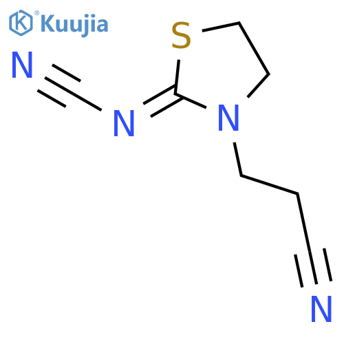 Cyanamide, [3-(2-cyanoethyl)-2-thiazolidinylidene]- structure