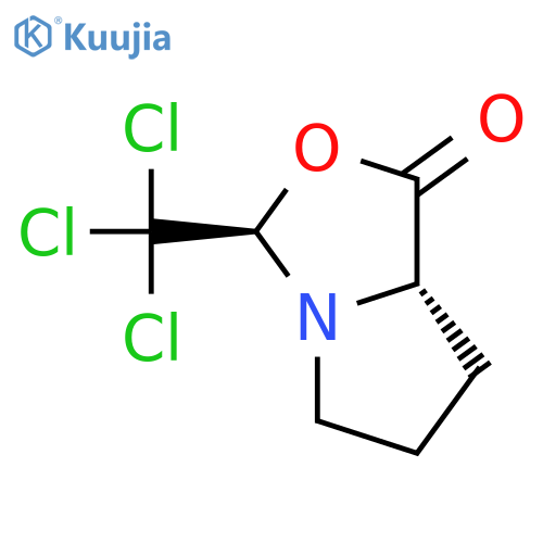 (3R,7aS)-3-(trichloromethyl)-hexahydropyrrolo[1,2-c][1,3]oxazol-1-one structure