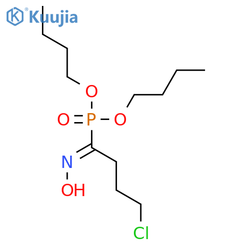 Phosphonic acid, [4-chloro-1-(hydroxyimino)butyl]-, dibutyl ester structure