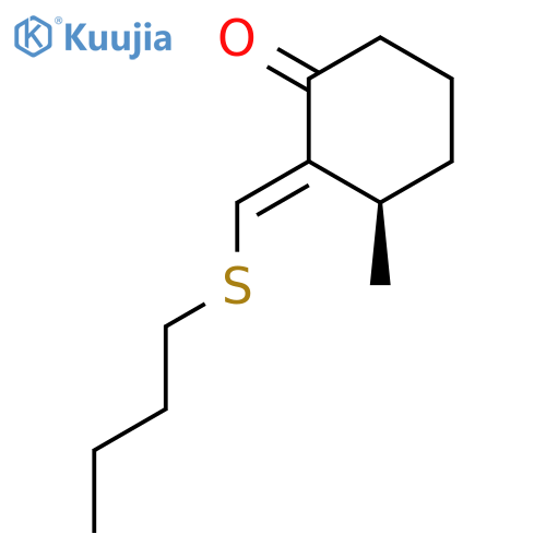 Cyclohexanone, 2-[(butylthio)methylene]-3-methyl-, (R)- structure