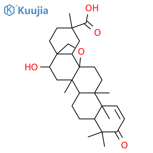 Olean-1-en-29-oic acid, 13,28-epoxy-16-hydroxy-3-oxo-, (16α,20β)- (9CI) structure
