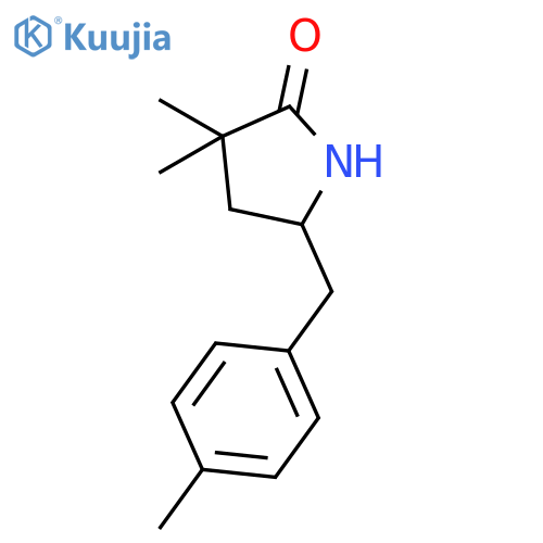 3,3-dimethyl-5-(4-methylbenzyl)pyrrolidin-2-one structure