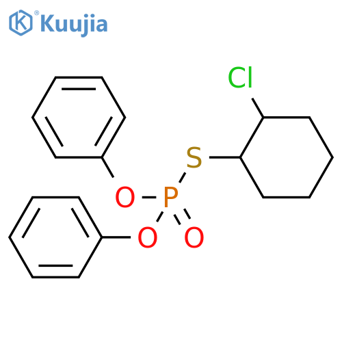 Phosphorothioic acid, S-(2-chlorocyclohexyl) O,O-diphenyl ester structure