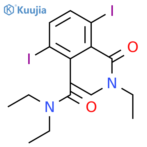 1,2-Benzenedicarboxamide, N,N,N',N'-tetraethyl-3,6-diiodo- structure