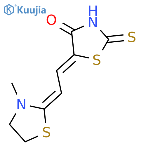 4-Thiazolidinone, 5-[(3-methyl-2-thiazolidinylidene)ethylidene]-2-thioxo- structure