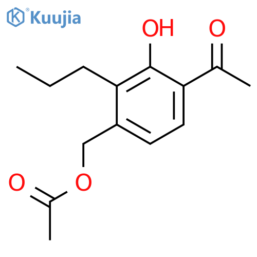 Ethanone, 1-[4-[(acetyloxy)methyl]-2-hydroxy-3-propylphenyl]- structure