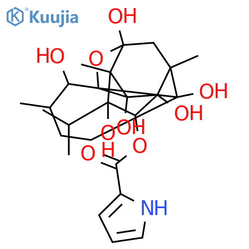(3R,4R,4aR,6R,6aS,7S,8R,8aS,8bR,9R,9aS)-4,6,7,8a,8b,9a-hexahydroxy-3,6a,9-trimethyl-7-(propan-2-yl)dodecahydro-6,9-methanobenzo[1,2]pentaleno[1,6-bc]furan-8-yl 1H-pyrrole-2-carboxylate structure