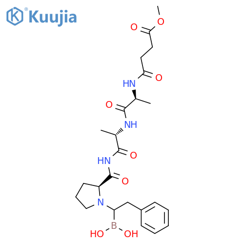 L-Prolinamide,N-(4-methoxy-1,4-dioxobutyl)-L-alanyl-L-alanyl-N-(1-borono-2-phenylethyl)-(9CI) structure
