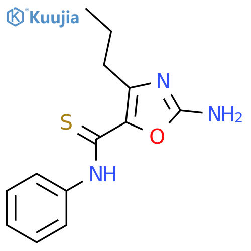 5-Oxazolecarbothioamide, 2-amino-N-phenyl-4-propyl- structure
