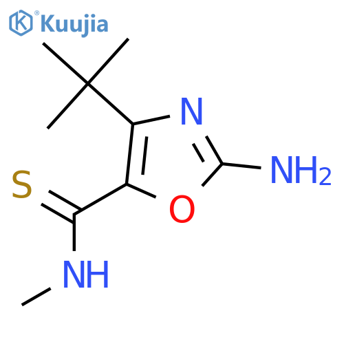 5-Oxazolecarbothioamide, 2-amino-4-(1,1-dimethylethyl)-N-methyl- structure