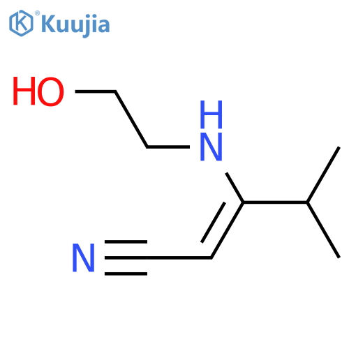 2-Pentenenitrile, 3-[(2-hydroxyethyl)amino]-4-methyl- structure