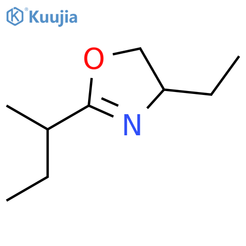 Oxazole, 4-ethyl-4,5-dihydro-2-(1-methylpropyl)- structure